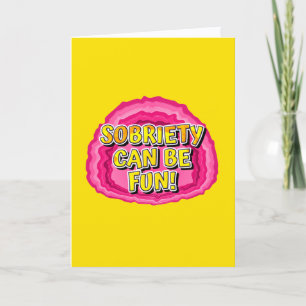 Sobriety Can Be Fun AA Recovery Prayer Card