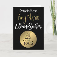 Sobriety card 12 step sober anniversary birthday