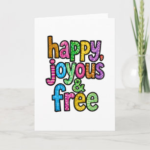 sobriety card with envelope Happy, Joyous & Free