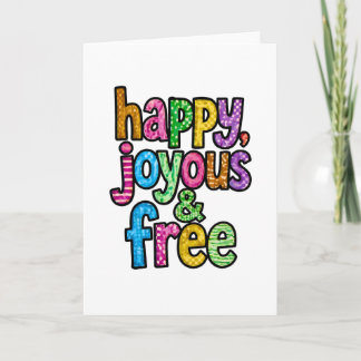 sobriety card with envelope Happy, Joyous & Free