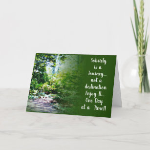 sobriety is a journey20greeting card