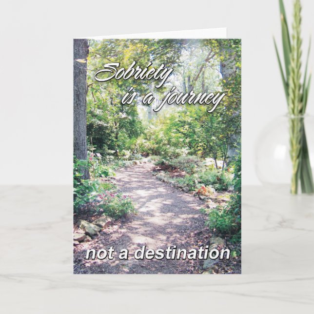 sobriety is a journey 11 card (Front)