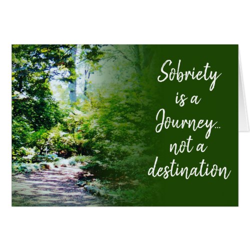 sobriety is a journey 19 recovery card