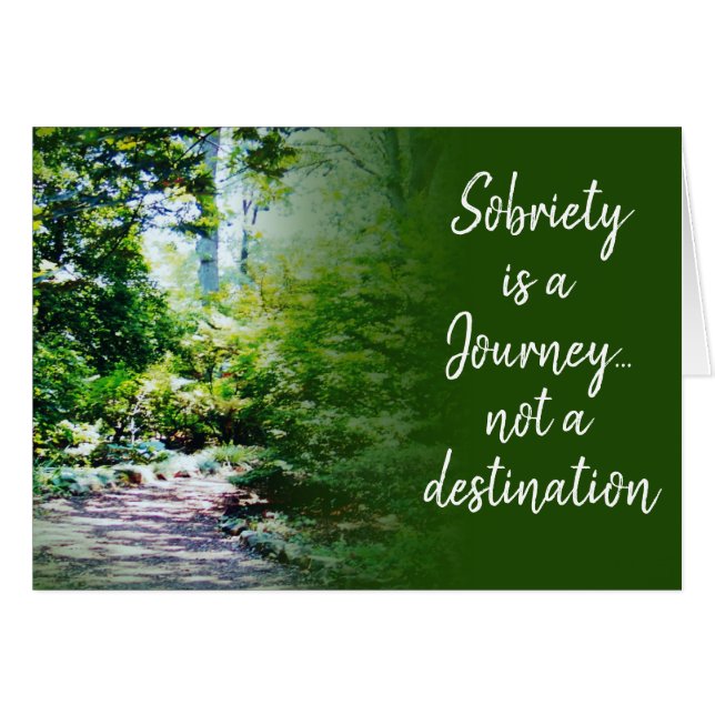 sobriety is a journey 19 recovery card (Front Horizontal)