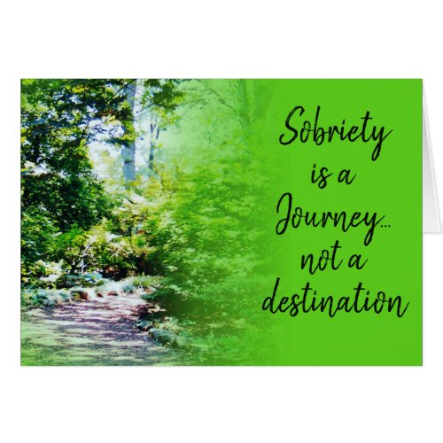 sobriety is a journey card 19b