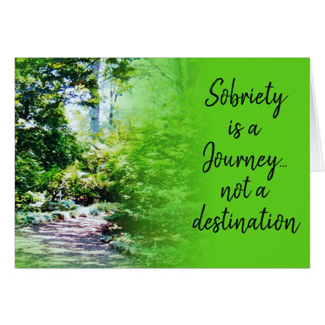 sobriety is a journey card 19b (Front Horizontal)