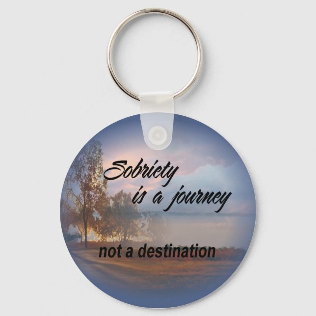 sobriety is a journey keychain (Front)