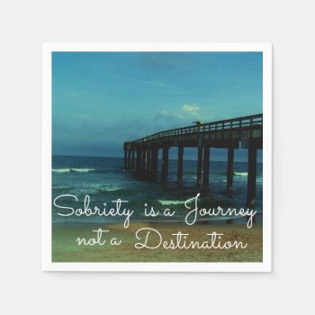 Sobriety Is A Journey Paper Napkins by OneStopGiftShop at Zazzle