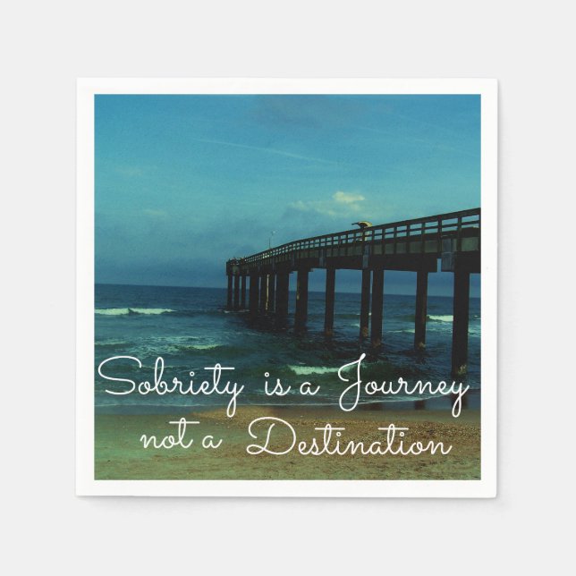 Sobriety is a Journey Paper Napkins (Front)