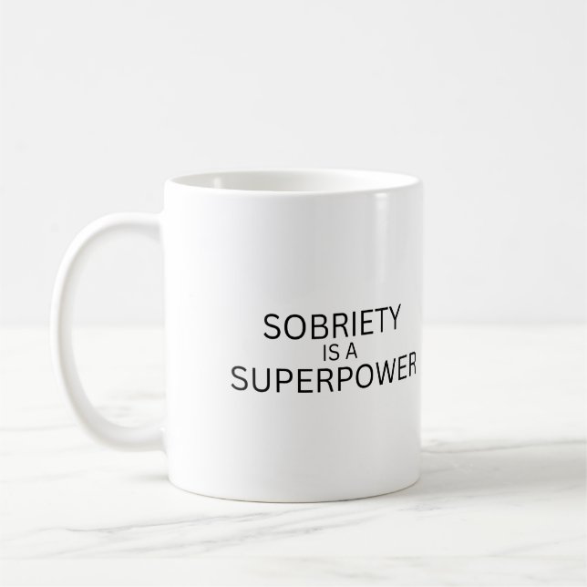 Sobriety Is A Superpower Minimalist Mug (Left)