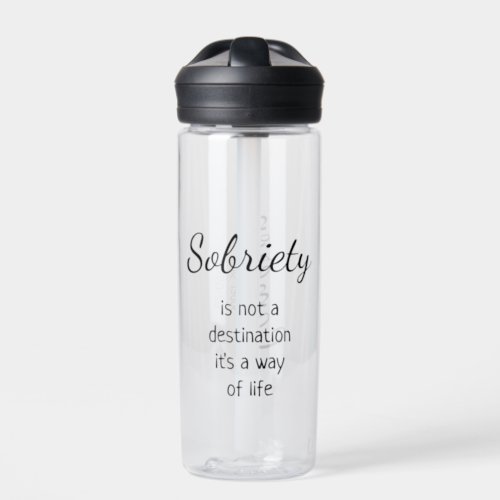 Sobriety is A Way Of Life Personalizable Name Date Water Bottle