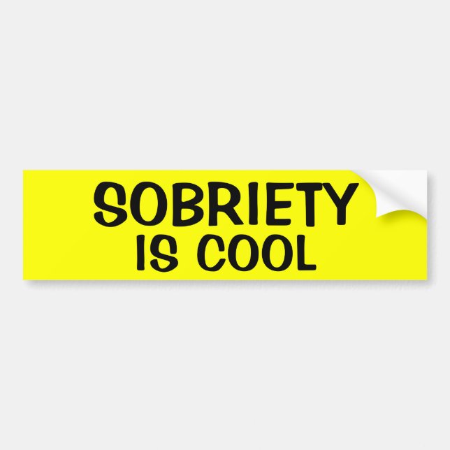 SOBRIETY IS COOL BUMPER STICKER (Front)