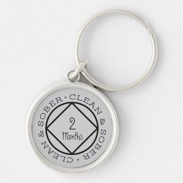 Sobriety Keychain Custom Personalized Keepsake (Front)