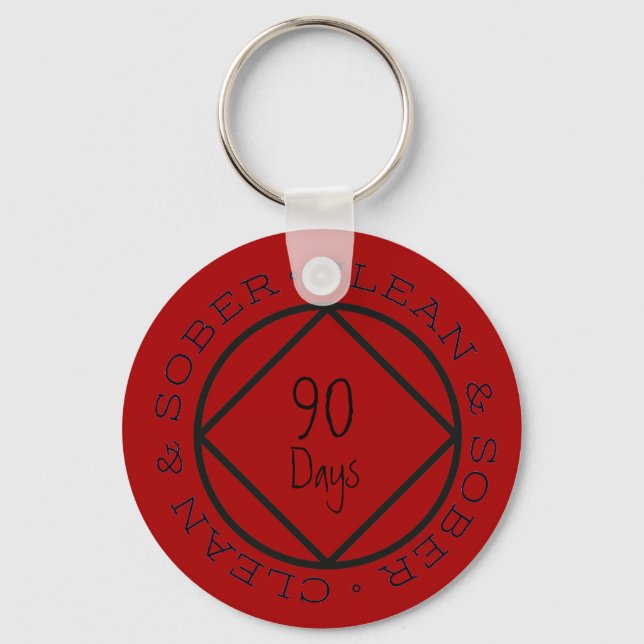 Sobriety Keychain Custom Personalized Keepsake (Front)