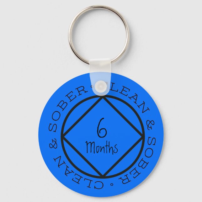 Sobriety Keychain Custom Personalized Keepsake (Front)