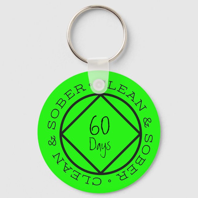 Sobriety Keychain Custom Personalized Keepsake (Front)