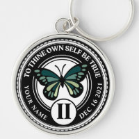 Sobriety Medallion with Green Butterfly Recovery
