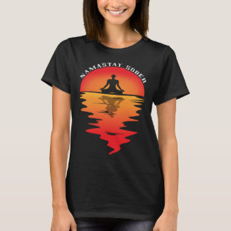 Sobriety Namastay Sober AA Support Recovery Vintag T-Shirt
