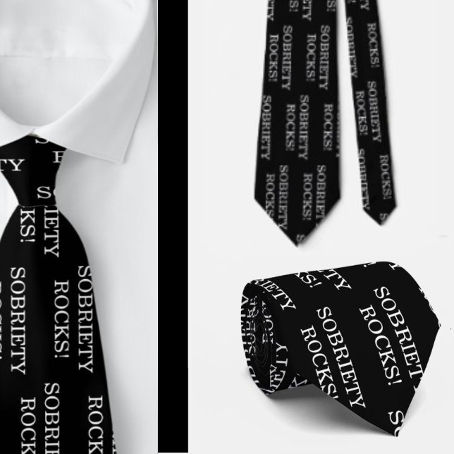 Sobriety Rocks 12 Step Program Neck Tie (Creator Uploaded)