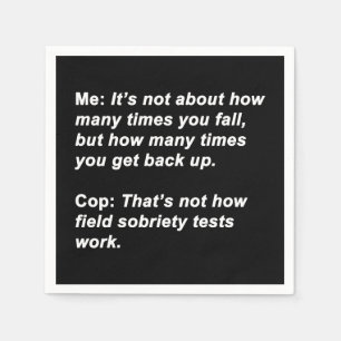 Sobriety Test Napkins