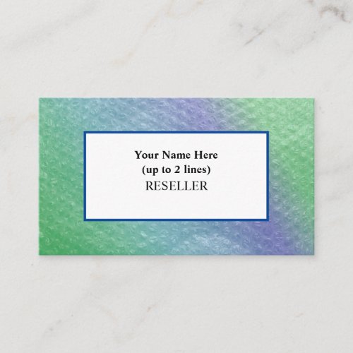 Soca Cools Bubble Wrap Background I Reseller Business Card