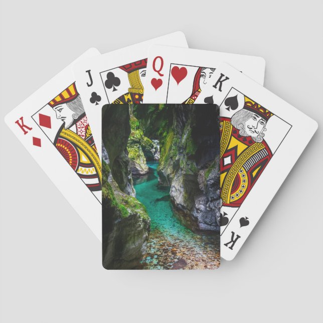 Soca gorge in Slovenia Poker Cards (Back)
