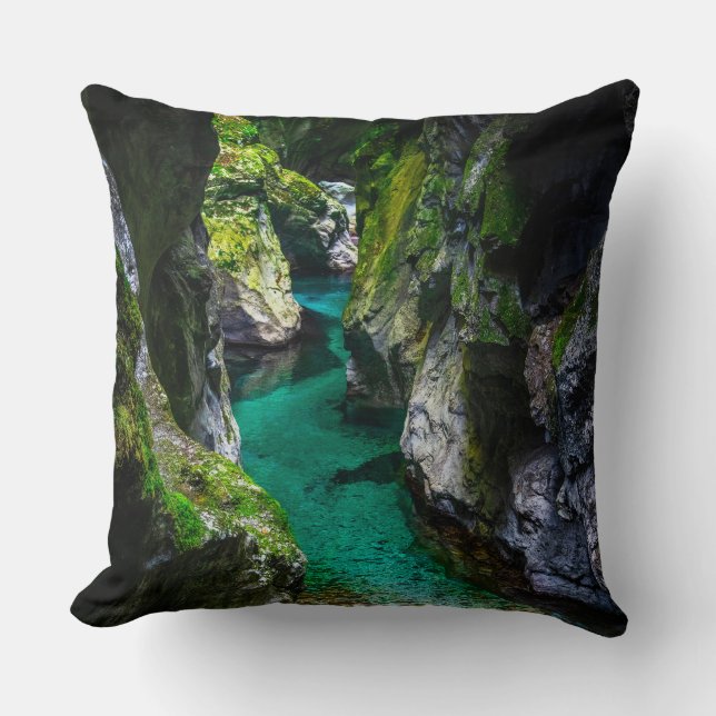 Soca gorge in Slovenia Throw Pillow (Front)