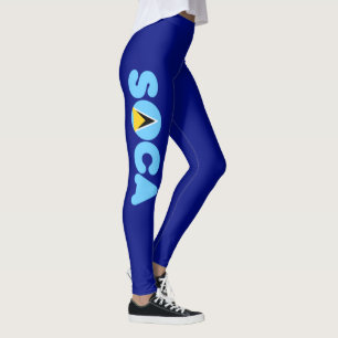 Soca Saint Lucia Flag Carnival Leggings