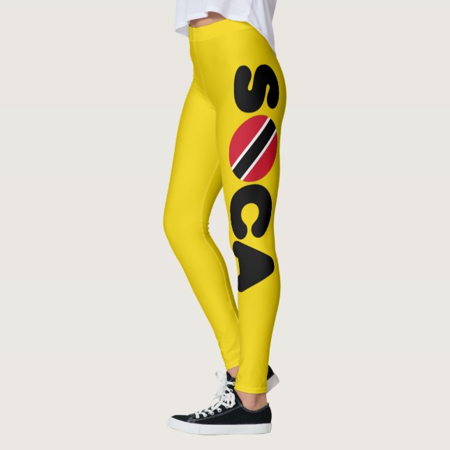 Soca Trinidad & Tobago Flag Carnival Leggings (Left)