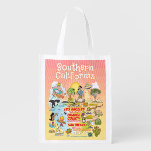 SoCal Beach Life Grocery Bag