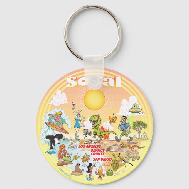 SoCal Beach Paradise Keychain (Front)