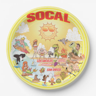 SoCal Beach Paradise Paper Plate