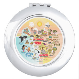 SoCal Beach Sunset Compact Mirror