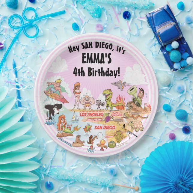 SoCal Birthday Paper Plates (Party)