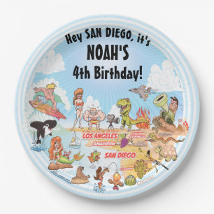 SoCal Birthday Paper Plates