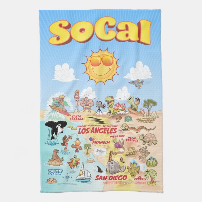 SoCal Eternal Summer Kitchen Towel (Vertical)