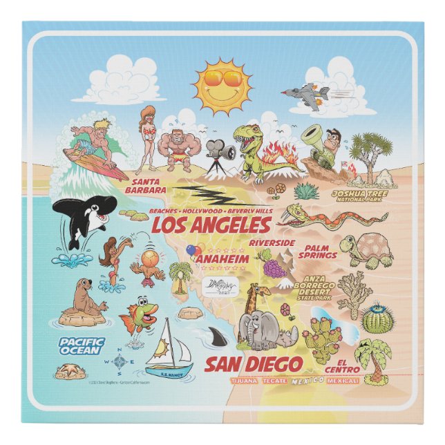 Socal Faux Canvas Print (Front)