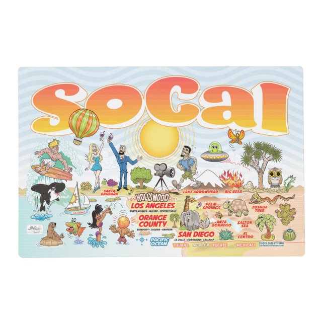 SoCal Laminated Placemat (Front)