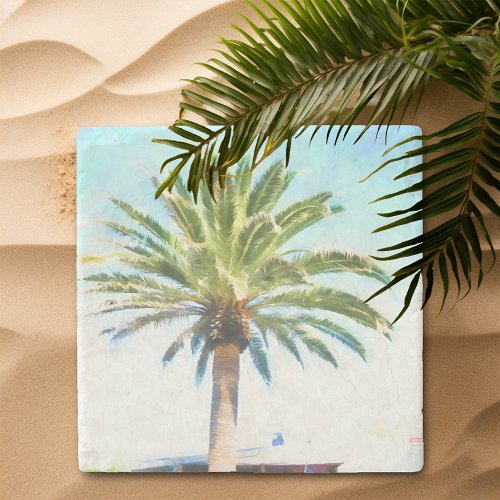 SoCal Palm Tree Stone Coaster