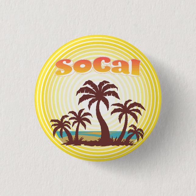 SoCal Palm Trees Button (Front)