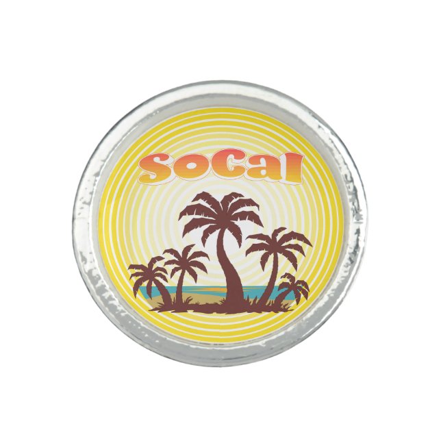 SoCal Palm Trees Ring (Front)