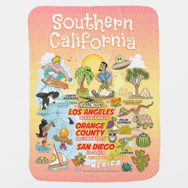 SoCal Paradise Baby Blanket (Front)