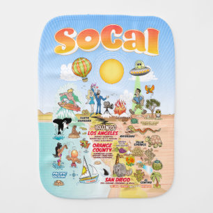 SoCal Paradise Baby Burp Cloth
