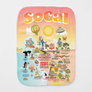 SoCal Paradise Baby Burp Cloth