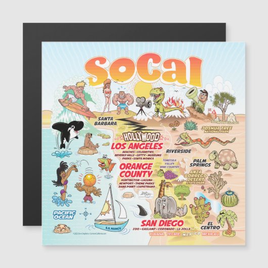 SoCal Souvenir Magnet (Front/Back)