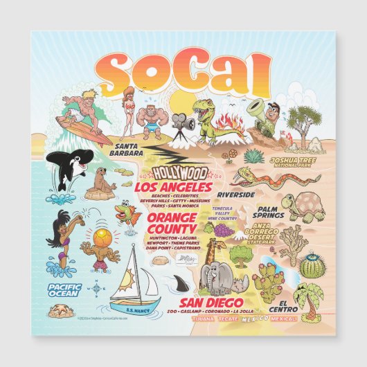 SoCal Souvenir Magnet (Front)