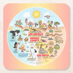 SoCal Square Paper Coaster