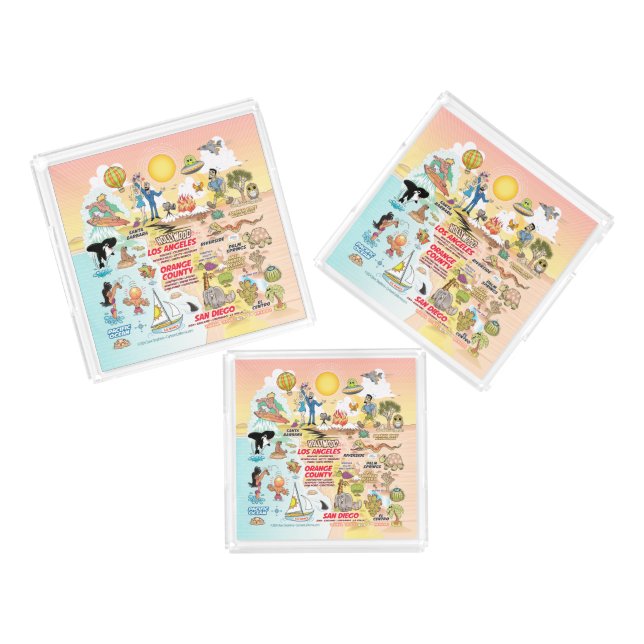 SoCal Sunset Acrylic Tray (Set)