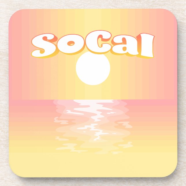 SoCal Sunset Beverage Coaster (Front)