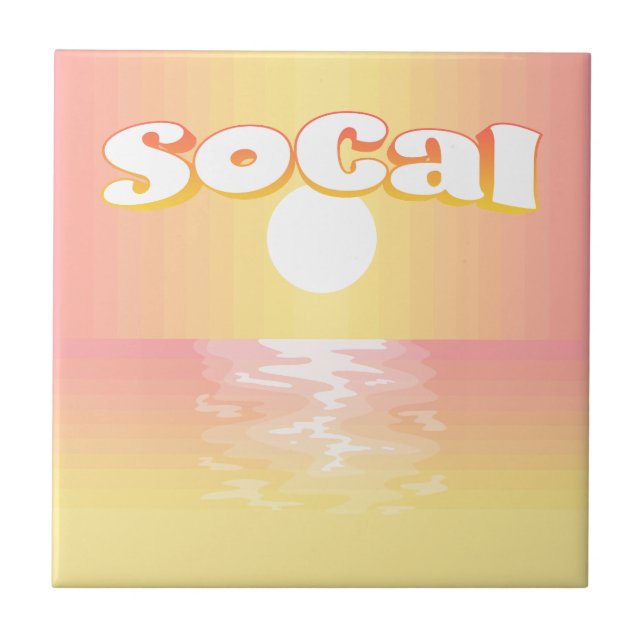 SoCal Sunset Ceramic Tile (Front)